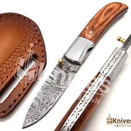 Easy Knife Hand Made Damascus Folding Knife for EDC Use_HM-Knives