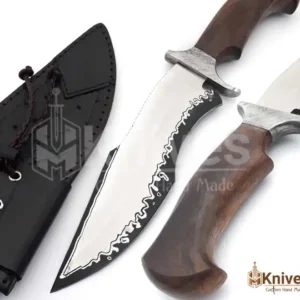 14 inch J2 Steel Hand Made Hunting Bowie Knife with Beautiful Leather Sheath by HMKnives (1)