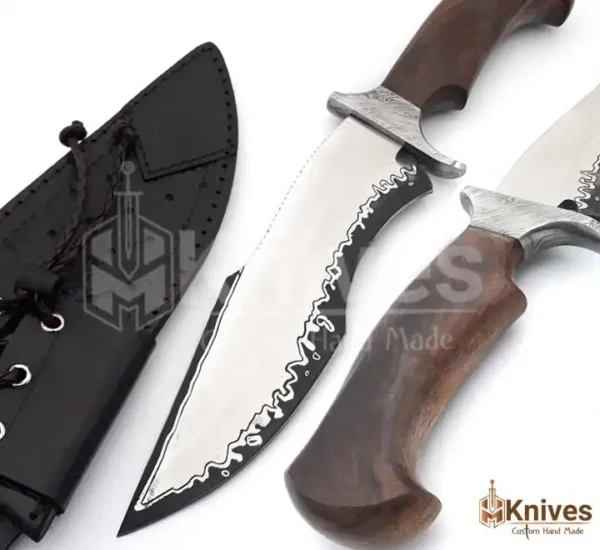 14 inch J2 Steel Hand Made Hunting Bowie Knife with Beautiful Leather Sheath by HMKnives (1)