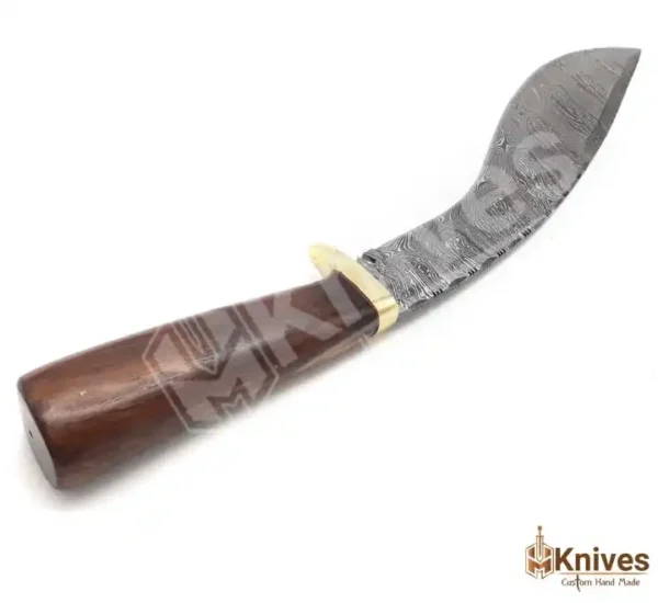 19 Inch Damascus Steel Hand Made Kukri Knife with Crocodile Sheath & Shoulder Belt by HMKnives (5)