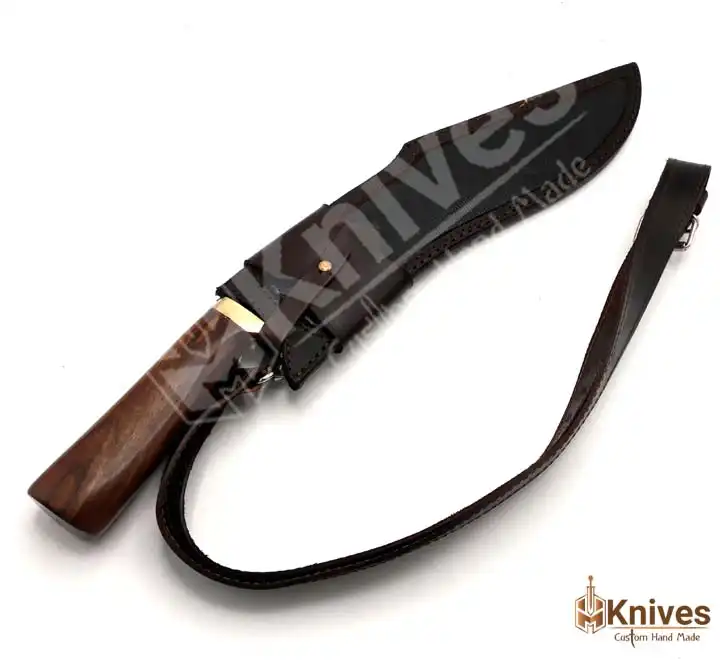 19 Inch Damascus Steel Hand Made Kukri Knife with Crocodile Sheath & Shoulder Belt by HMKnives (7)