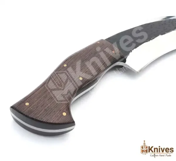 Custom Hand Forged J2 Steel Bowie Hunting Knife with Wenge Wood Handle & Leather Sheath by HMKnives (4)