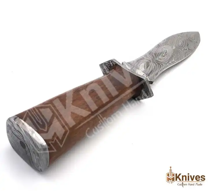 Custom Hand Made Damascus Steel Dagger Knife for Hunting & Outdoor Usage with Italian Leather Sheath by HMKnives (5)