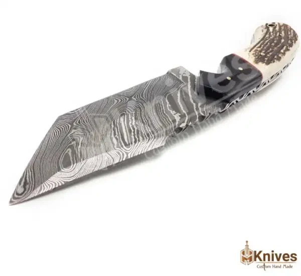 Custom Hand Made Damascus Steel Tanto Knife with Stag Handle by HMKnives (3)