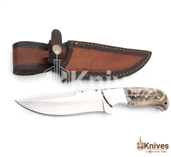Custom Hand Made J2 Steel Skinner Knife for Fishing & Camping with Sheep Horn Handle by HMKnives (1)
