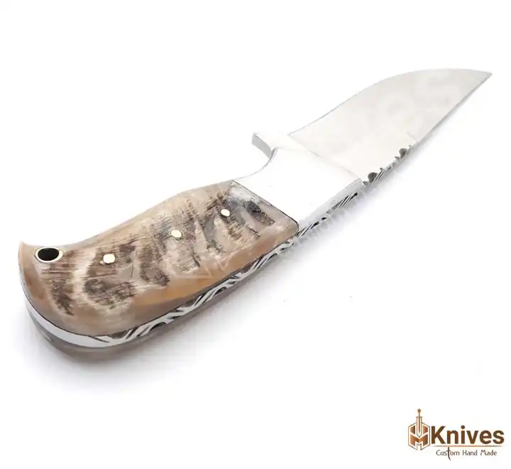Custom Hand Made J2 Steel Skinner Knife for Fishing & Camping with Sheep Horn Handle by HMKnives (4)