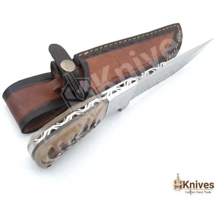 Custom Hand Made J2 Steel Skinner Knife for Fishing & Camping with Sheep Horn Handle by HMKnives (5)