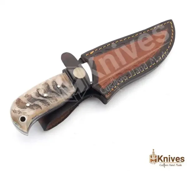 Custom Hand Made J2 Steel Skinner Knife for Fishing & Camping with Sheep Horn Handle by HMKnives (6)