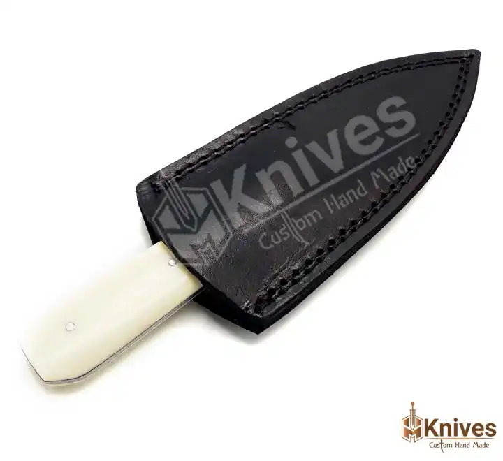 Damascus Skinner Dagger Knife 8 inch with Bone Handle & Color Sheet by HMKnives (7)