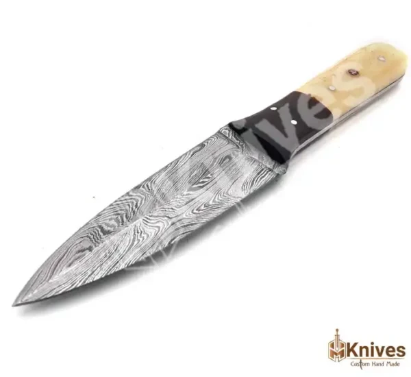 Damascus Skinner Hand Made Dagger Knife 8 inch with Bone Handle & Color Sheet by HMKnives (2)