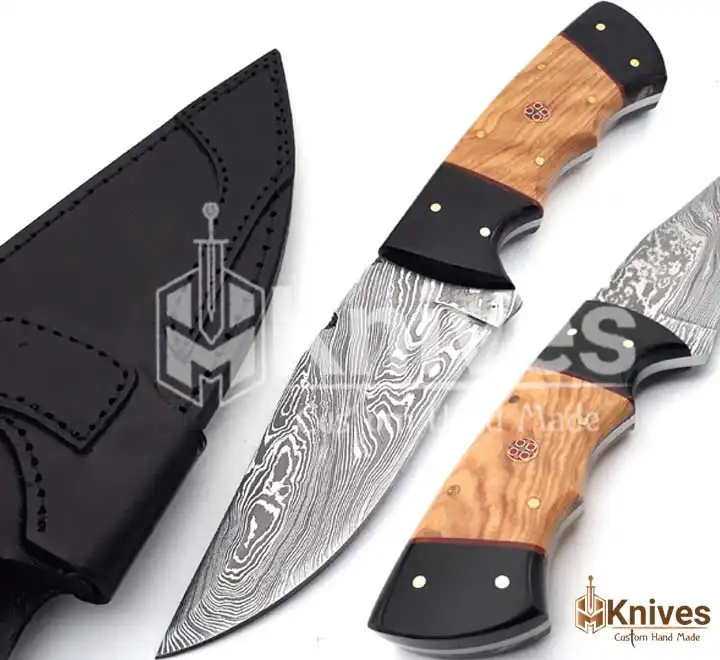 Damascus Steel Hand Made Fancy Skinner Knife for Fishing & Camping Use by HMKnives (8)