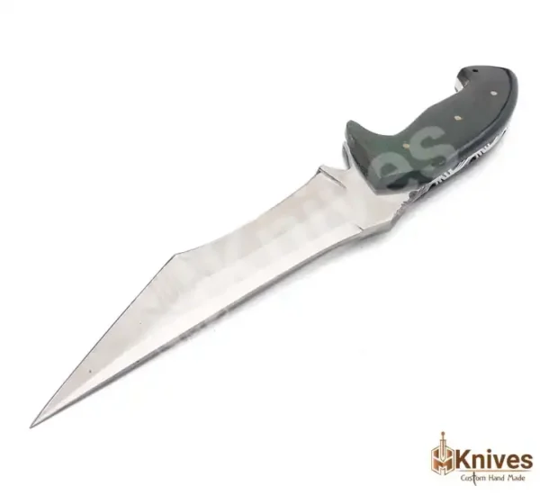 J2 Steel 11 inch Hand Made Fishing Camping Knife with Green Micarta Handle by HMKnives (1)