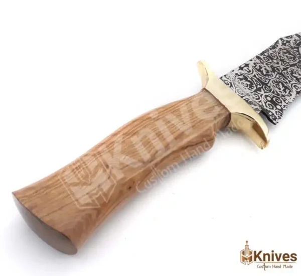 J2 Steel Acid Etching Hand Made Hunting Knife with Skull Design by HMKnives (4)