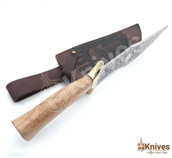 J2 Steel Acid Etching Hand Made Hunting Knife with Skull Design by HMKnives (6)