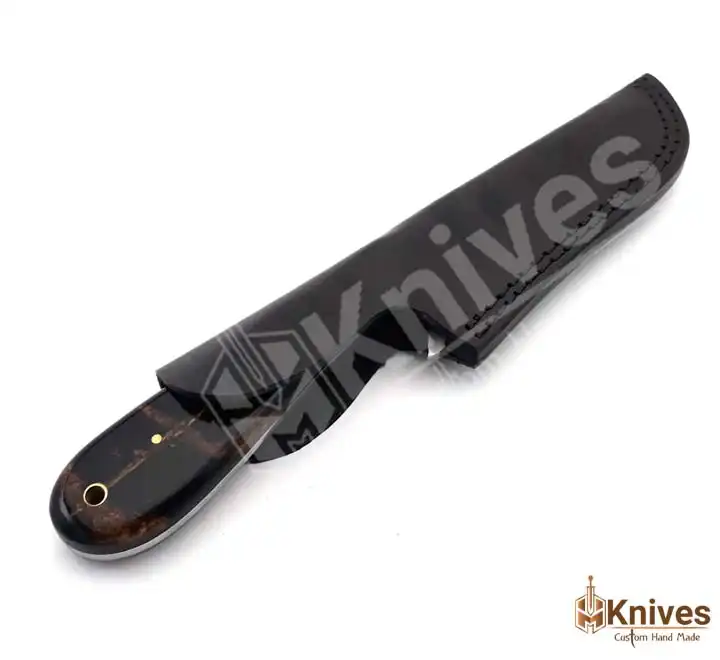 J2 Steel Forged Blade Bull Cutter Knife with Resin Handle & Leather Sheath by HMKnives (7)