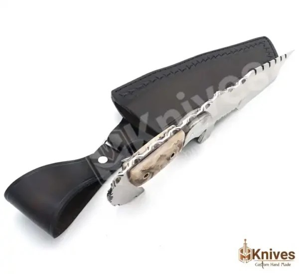 J2 Steel Hand Made Trekker Dagger High Polish Knife with Horn Handle (6)