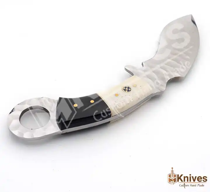 J2 Steel Karambit Knife High Polish Hand Forged Full Tang Blade & Horn Bone Handle by HMKnives (5)