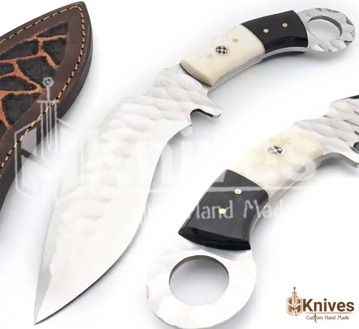 J2 Steel Karambit Knife High Polish Hand Forged Full Tang Blade & Horn Bone Handle by HMKnives (8)