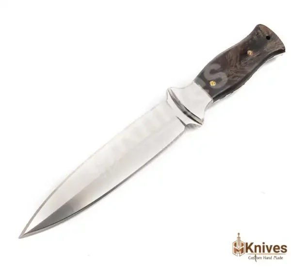 D2 DC53 Steel Dagger Knife with Sheep Horn Handle-6