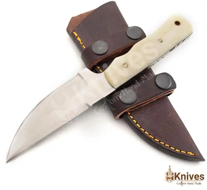 D2 Steel Skinner Knife with Bone Handle-3