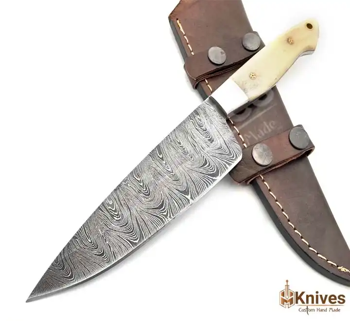 Damascus Kitchen Chef Knife with Bone Handle-1