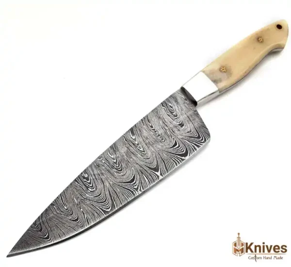 Damascus Kitchen Chef Knife with Bone Handle-5